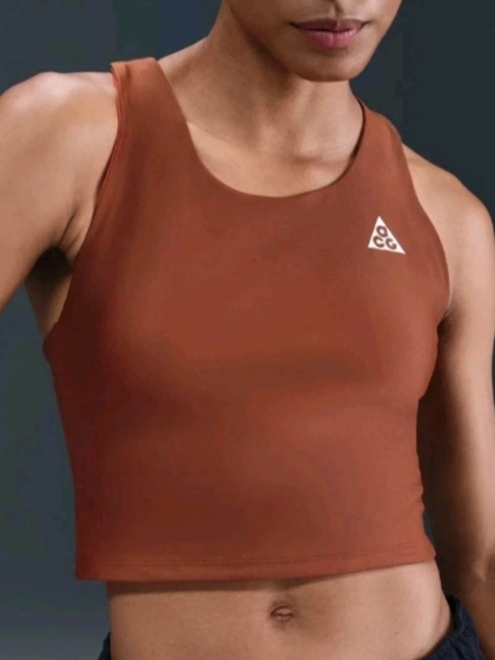 Nike ACG “Tree Frog” Reversible Tank Top Dri-Fit ADV Brown Orange Women S NWT